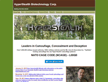 Tablet Screenshot of hyperstealth.com